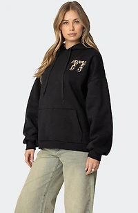 Edikted Leopard 77 Oversized Hoodie