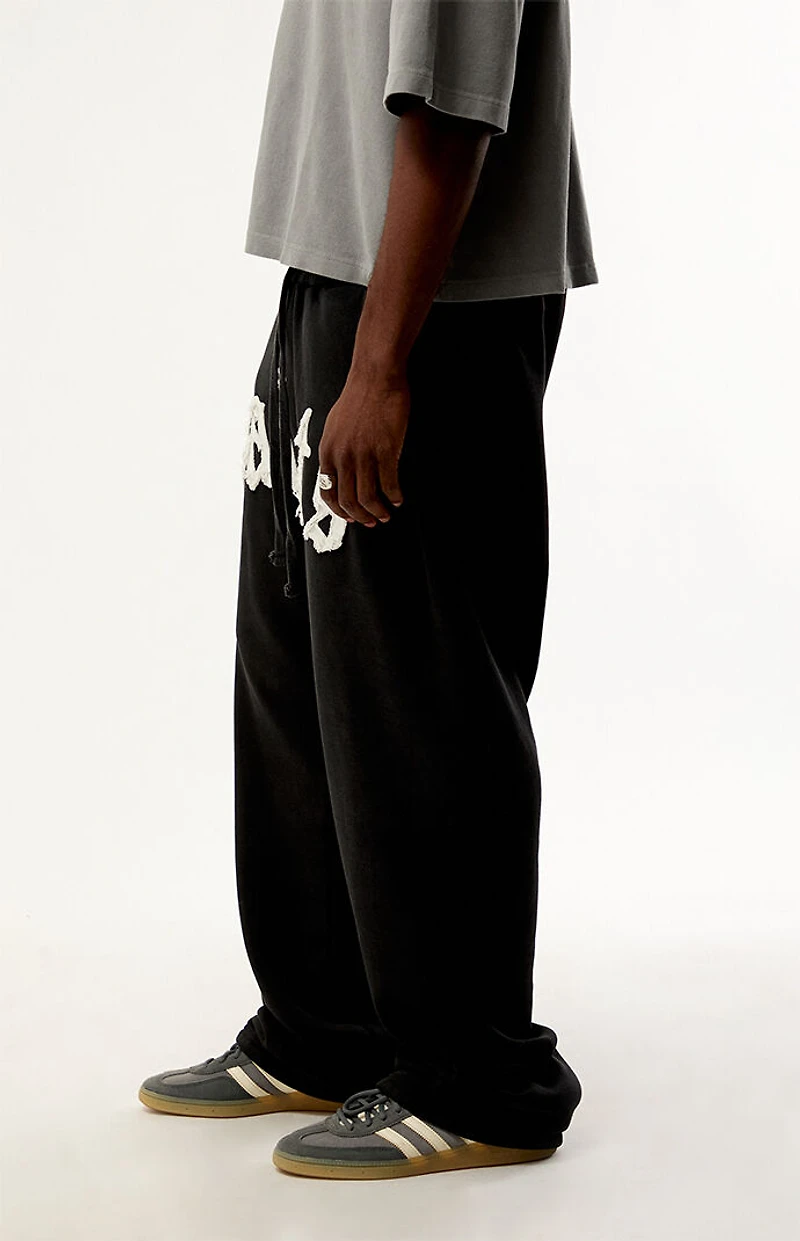 Pacsun Saints Applique Baggy Fleece Sweatpants