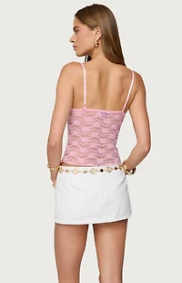 Edikted Eira Sheer Lace Tank Top