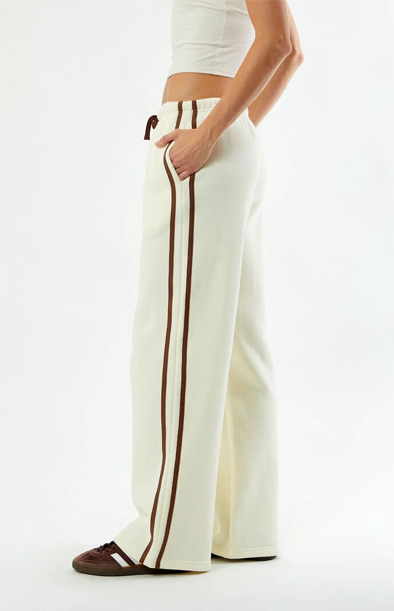 Rhythm Cream Contrast Track Baggy Sweatpants