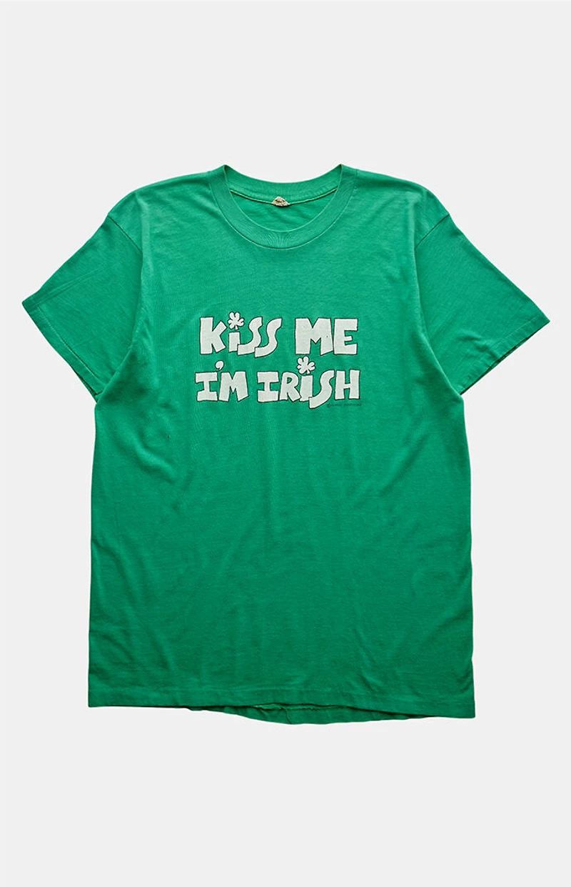 PS VINTAGE 80s Kiss Me I'm Irish Graphic T-Shirt