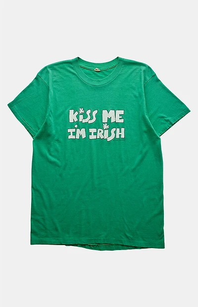 PS VINTAGE 80s Kiss Me I'm Irish Graphic T-Shirt