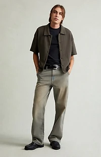 Pacsun Dylan Baggy Jeans Paneled Medium Blue Tint