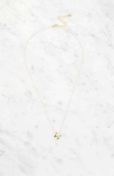 LA Hearts W Initial 14K Gold Plated Necklace
