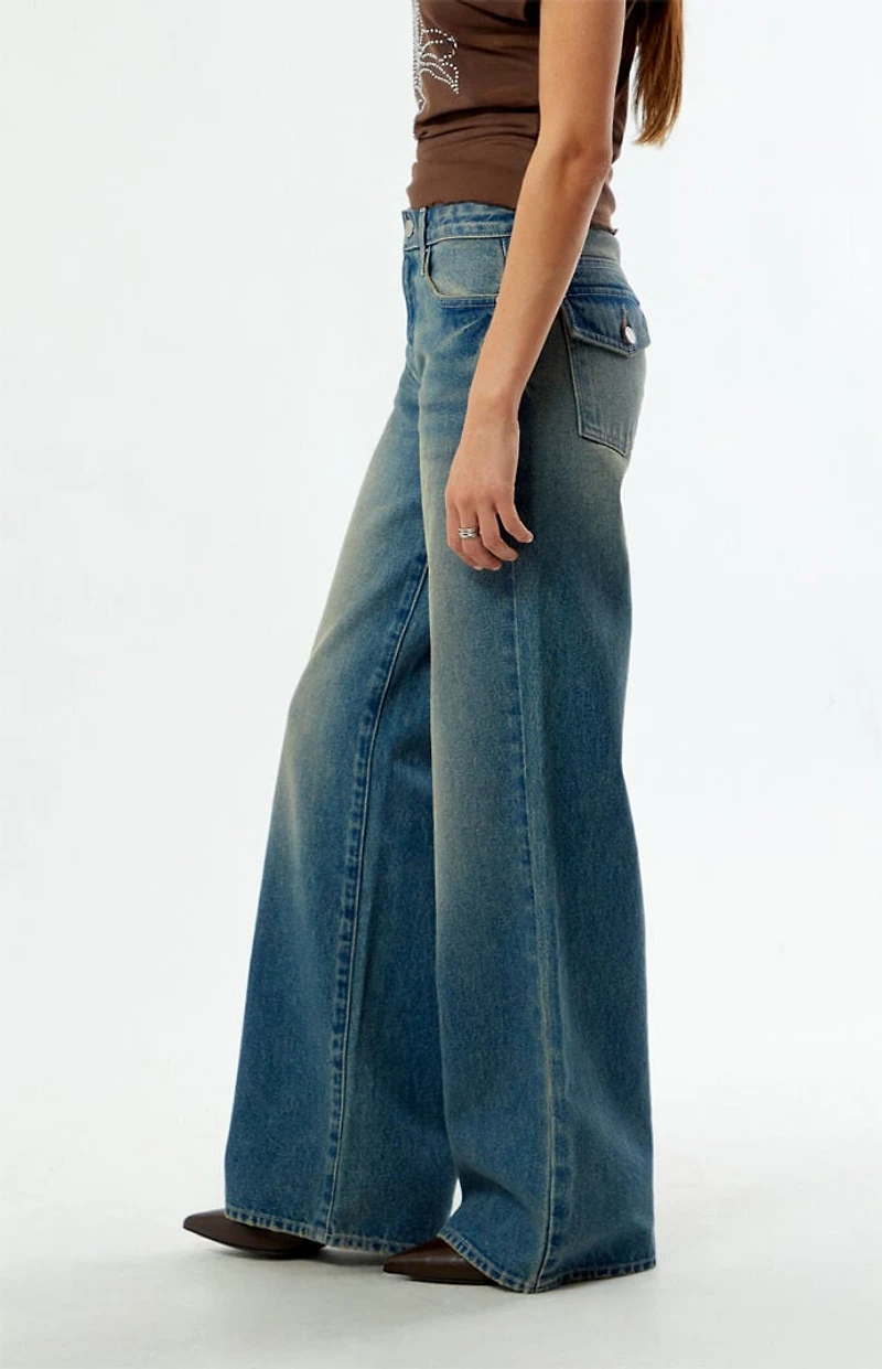 Pacsun Casey Low Rise Baggy Jeans Light Indigo