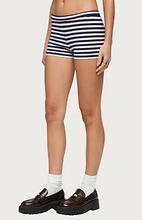 Edikted Irena Striped Knit Shorts