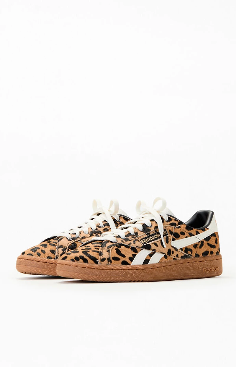 Reebok Women's Leopard Club C Grounds UK Sneakers