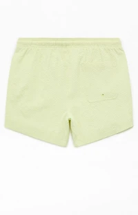 Pacsun Sea Foam Seersucker 4.5" Swim Trunks