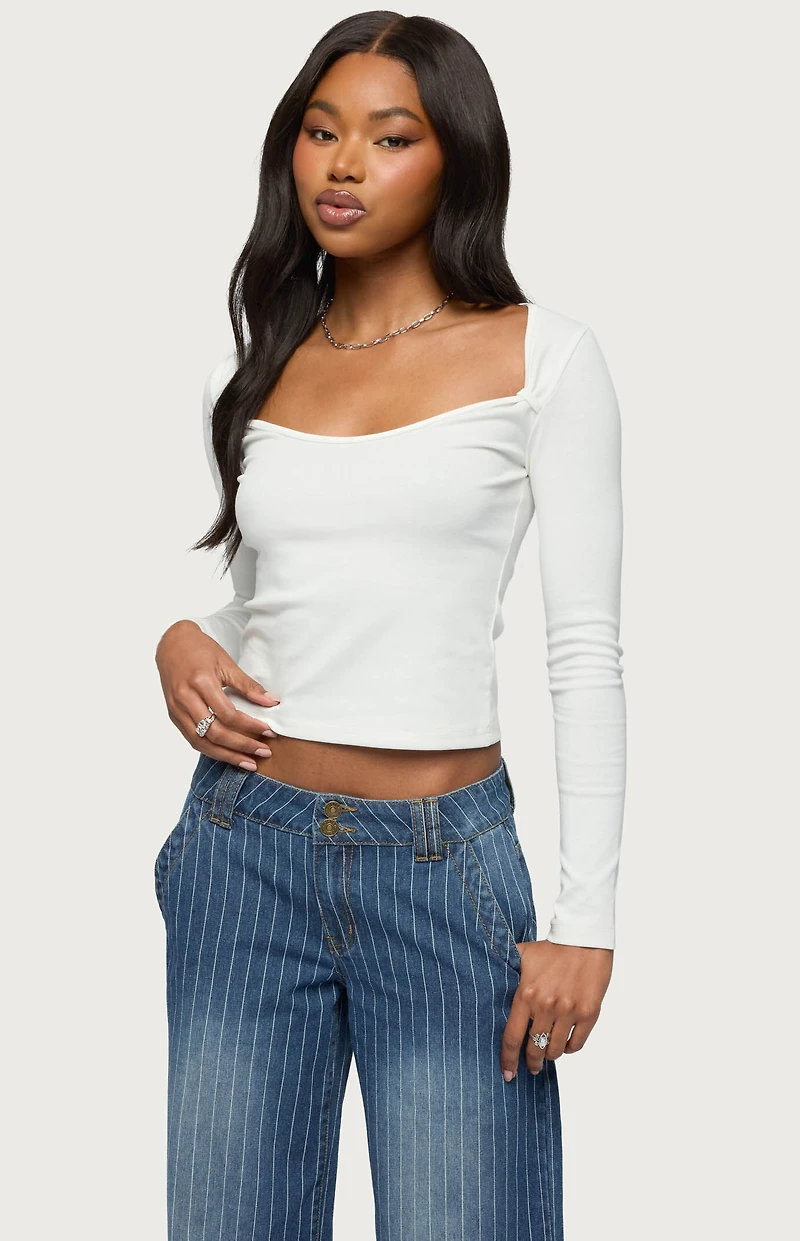 Edikted Ximena Scoop Neck Top