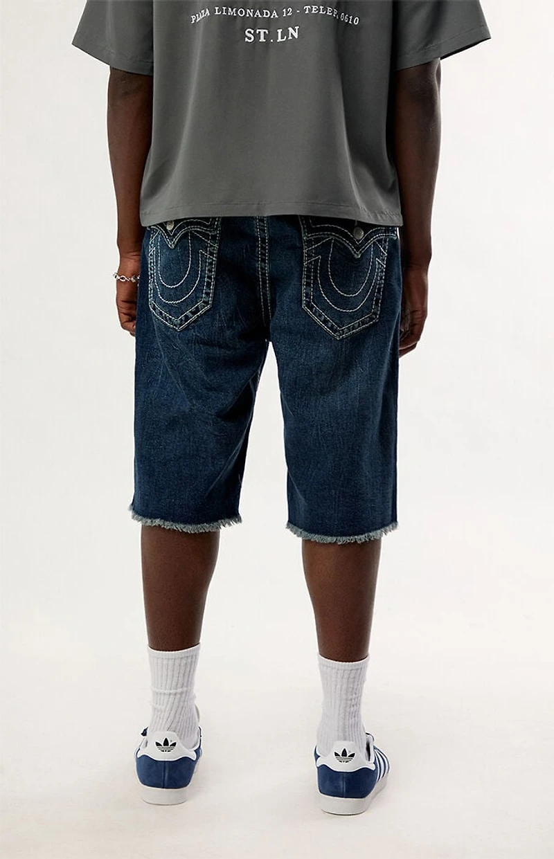 True Religion Vinny Big T Flap Baggy Jean Shorts