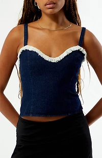 Your Favorite Atlas Denim Fringe Corset