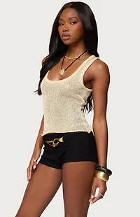 Edikted Eleora Sequin Knit Tank Top