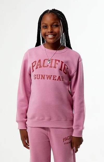 Pacsun Kids Pink Crew Neck Sweatshirt