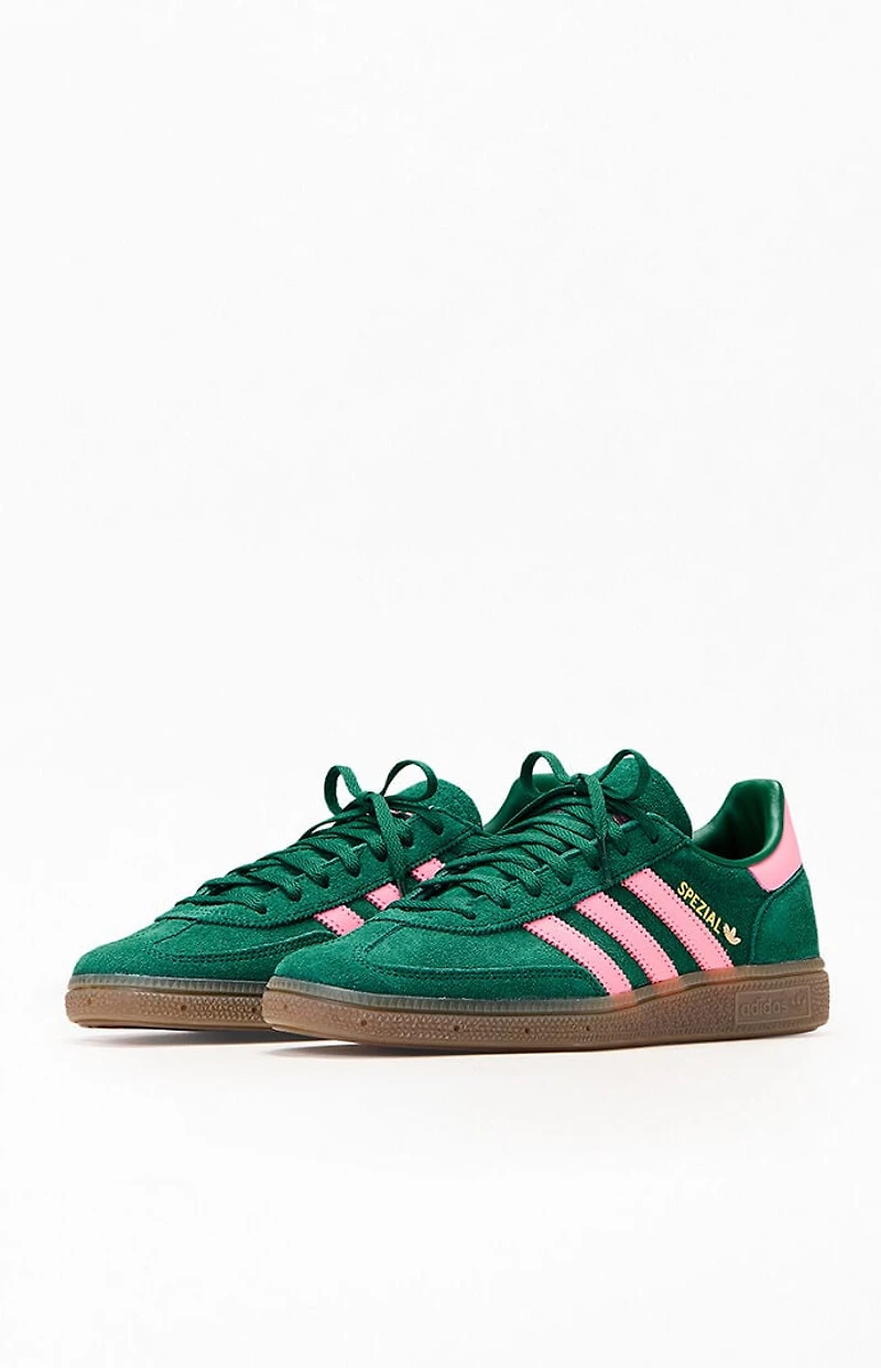 adidas Women's Green & Pink Handball Spezial Sneakers