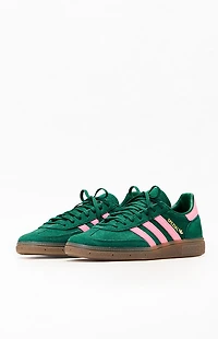 adidas Women's Green & Pink Handball Spezial Sneakers