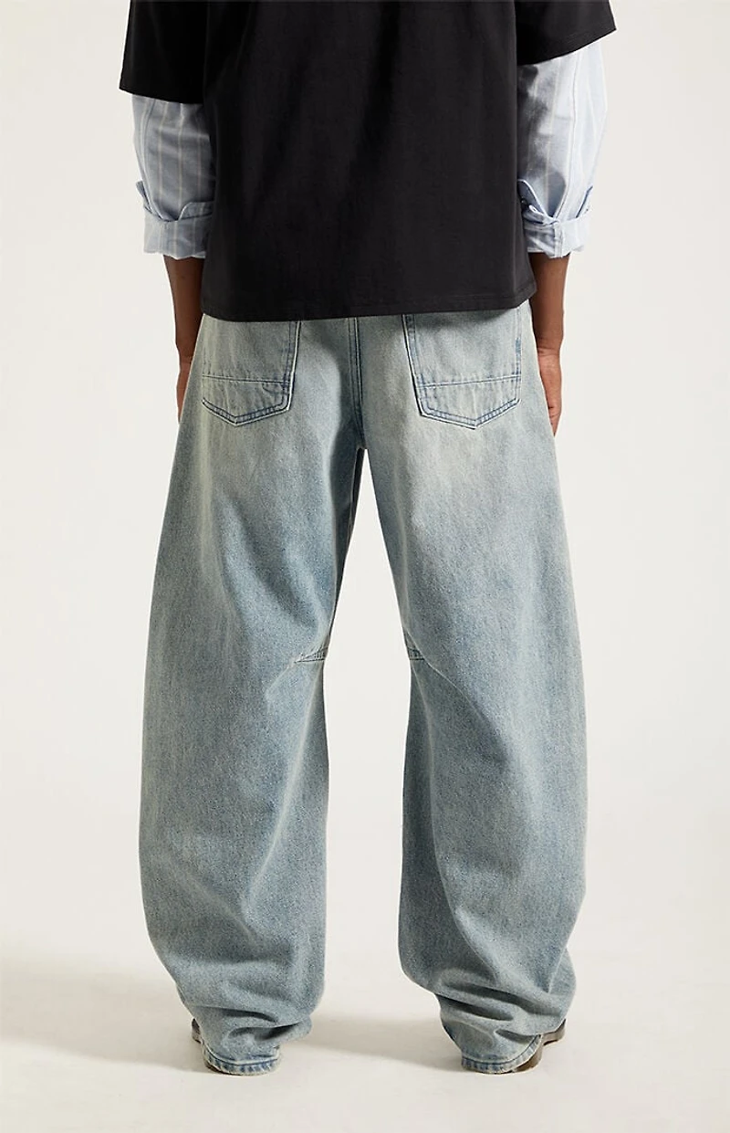Pacsun Mason Baggy Barrel Jeans Light Blue