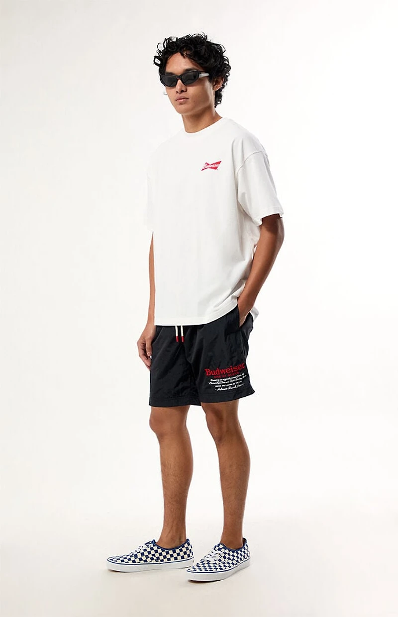 Budweiser by Pacsun Crinkle 6.5" Swim Trunks
