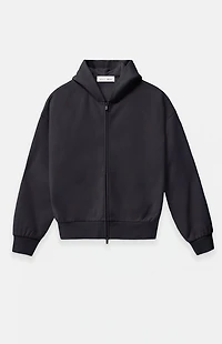 Fear of God ESSENTIALS Vintage Black Classic Full Zip Hoodie