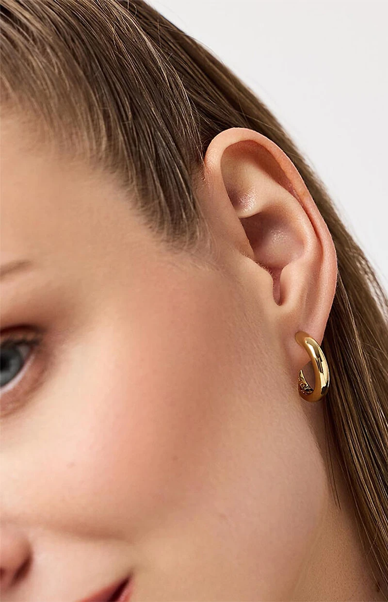 Ana Luisa Giulia Medium Gold Hoop Earrings