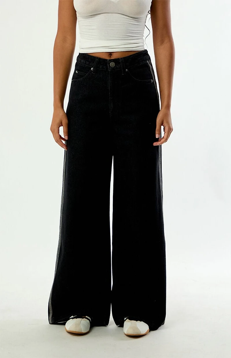 adidas High Waisted Wide Leg Baggy Jeans