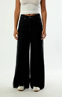 adidas High Waisted Wide Leg Baggy Jeans