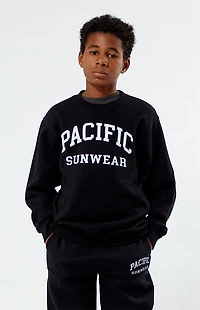 Pacsun Kids Black Pacific Sunwear Crew Neck Sweatshirt