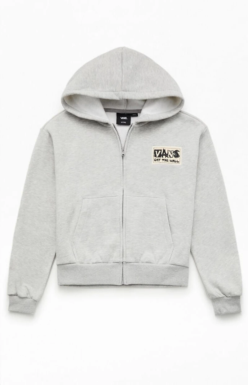 Vans Kids Heather Grey Van-Archy Label Full Zip Hoodie