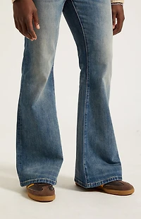 Pacsun Jordan Baggy Bootcut Jeans Medium Blue Tint
