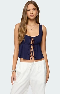 Edikted Alesia Tie Front Tank Top