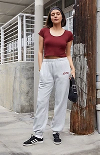 John Galt Light Gray New York Rosa Sweatpants