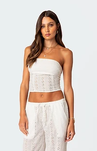 Edikted Lemon Lacey Cotton Corset