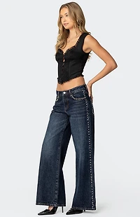 Edikted Button Front Lacey Corset