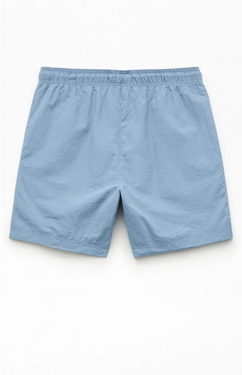 Pacsun Blue Collegiate Solid 6.5" Swim Trunks