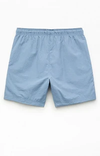 Pacsun Blue Collegiate Solid 6.5" Swim Trunks