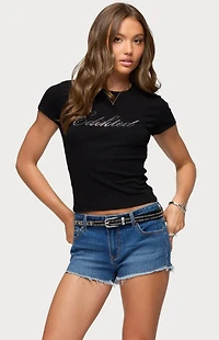 Edikted Icon Rhinestone T-Shirt