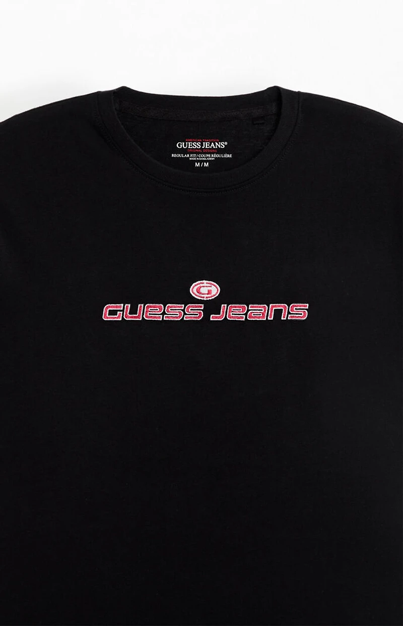 Guess Jeans Black Embroidered T-Shirt