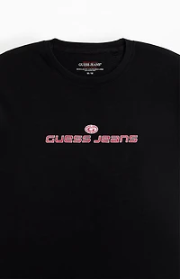 Guess Jeans Black Embroidered T-Shirt