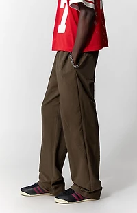 Pacsun Brown Baggy Nylon Track Pants