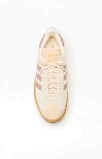 adidas Women's Tan & Pink Gazelle Bold Sneakers