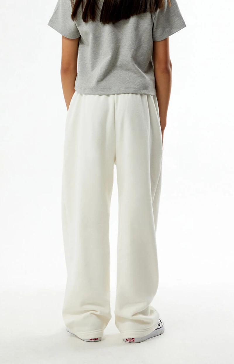 Pacsun Kids Off White Bows Baggy Sweatpants