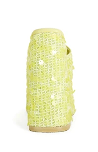 AZALEA WANG Women's Betsy Sequin Platform Wedge Sandals