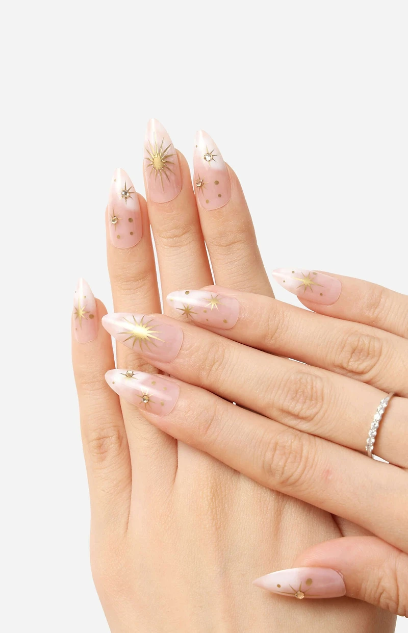 NEVER HAVE I EVER Golden Sun Almond Press-On Nails
