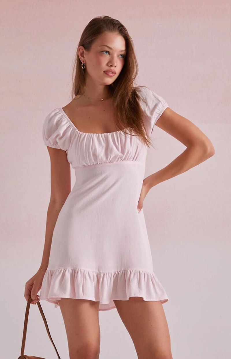 Beverly and Beck Camille Tie Back Mini Dress