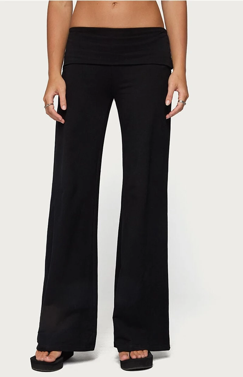 Edikted Angel Energy Sequin Foldover Pants