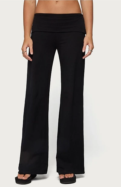 Edikted Angel Energy Sequin Foldover Pants