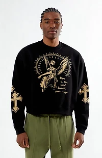 Pacsun Hope Cropped Crew Neck Sweatshirt