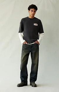 Pacsun Dylan Baggy Jeans Dark Blue Tint