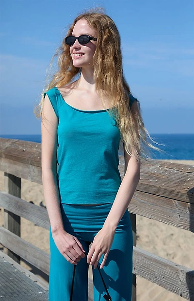 John Galt Emerald Off-The-Shoulder Top