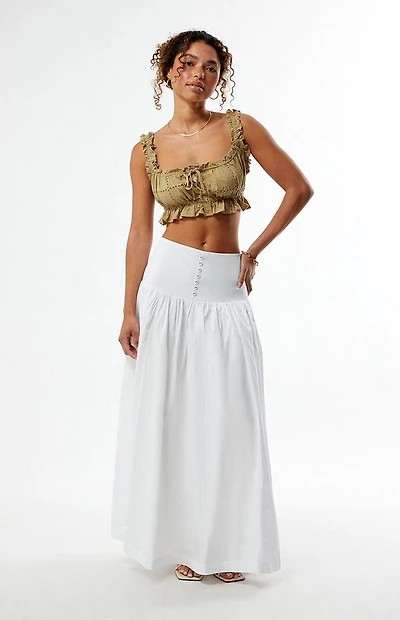 WEWOREWHAT Drop Waist Maxi Skirt