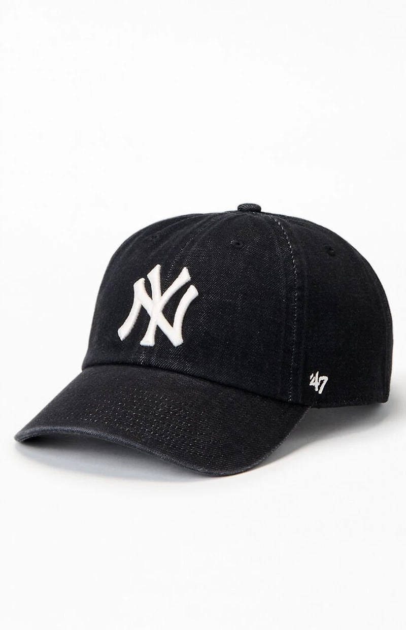 47 Brand Black NY Yankees Lennon Clean Up Dad Hat